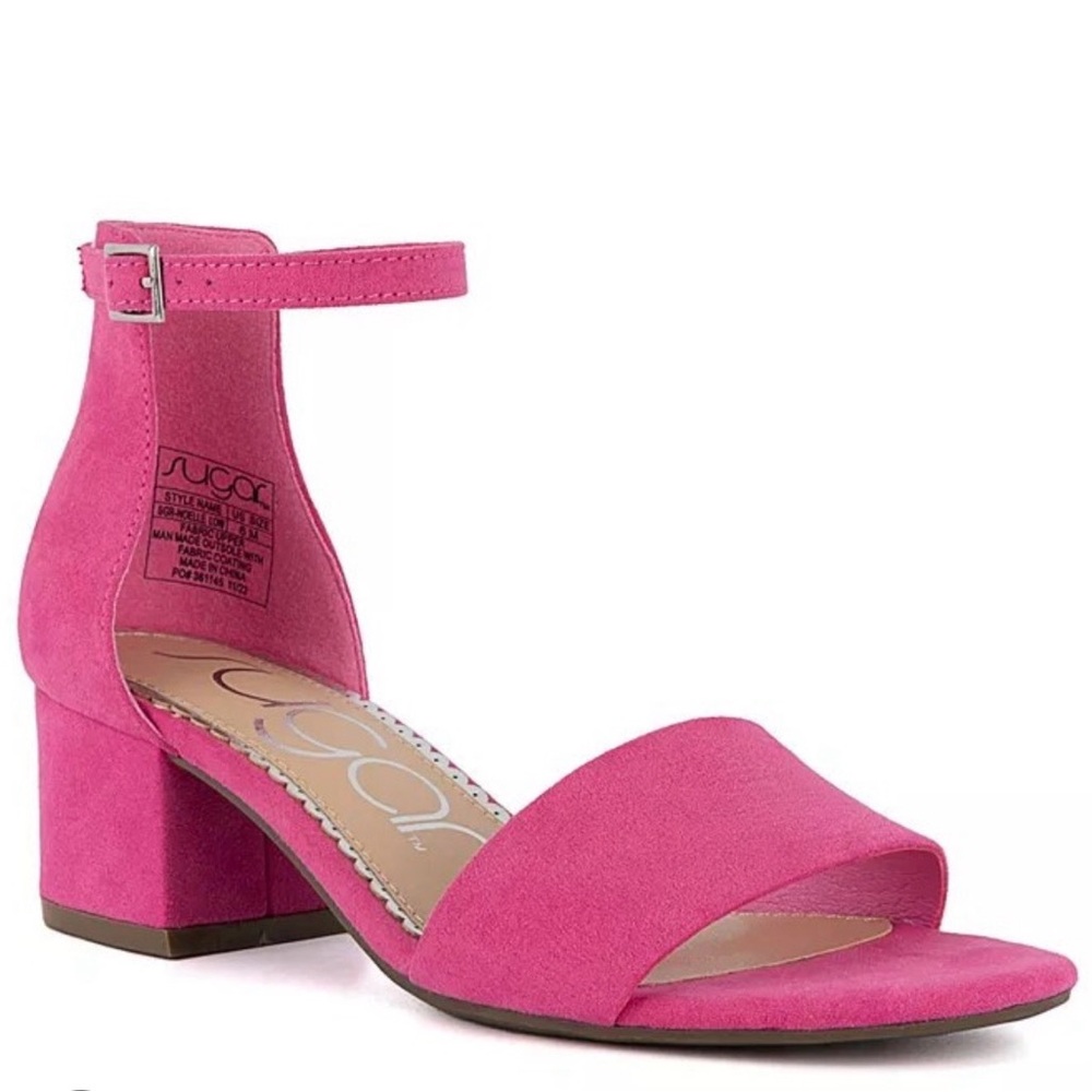 Sugar Pink Block Heel Sandals